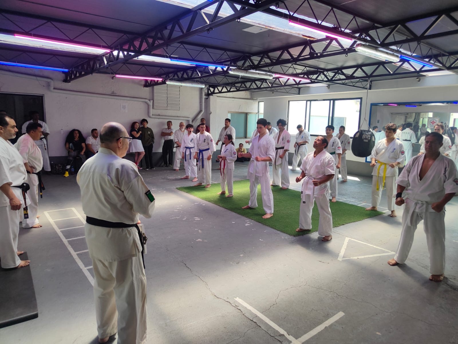 Sensei Jacobo Ramírez dirige la instrucción durante el seminario