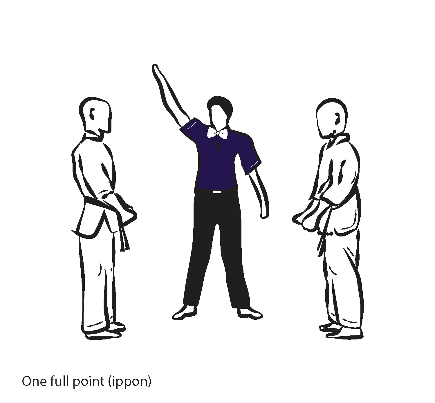 Señal arbitral de Ippon